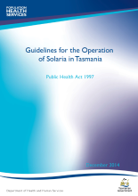 Thumbnail image of the Guidelines for the Operation of Solaria in Tasmania document