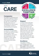 Hospitals North - Image of Poster about values